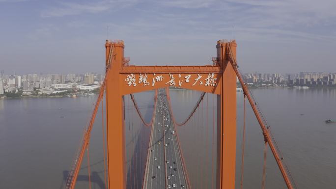 4K-log武汉鹦鹉洲长江大桥航拍10