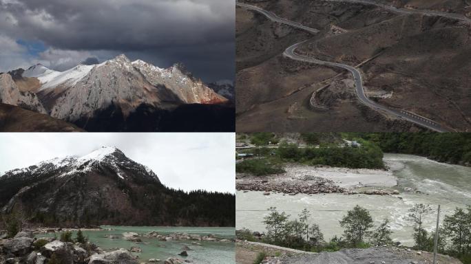 西藏雪山实拍镜头