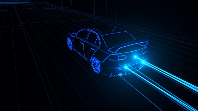 科技全息粒子光线汽车