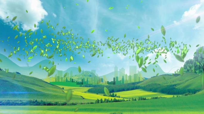 大气生态文明绿水青山AE片头