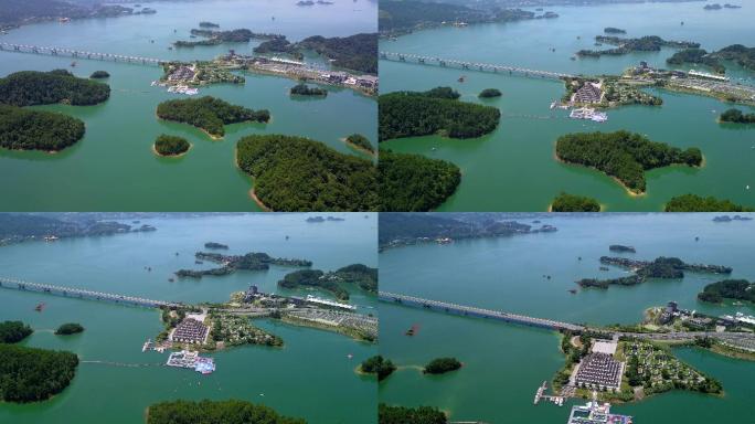 4K航拍杭州千岛湖自然风光