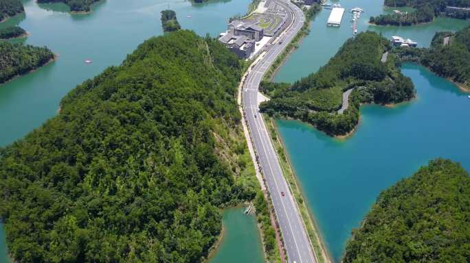 4K航拍杭州千岛湖自然风光