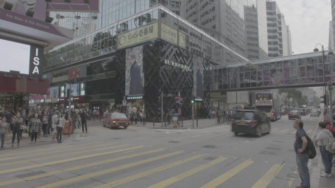 香港城市街头4k延时