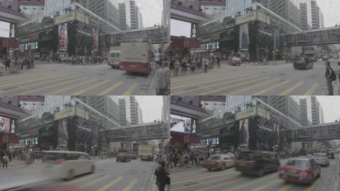 香港城市街头4k延时
