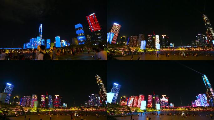 改革开放40周年、深圳市民中心灯光亮化