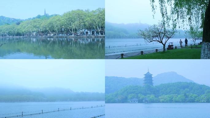 杭州西湖春天里的风景