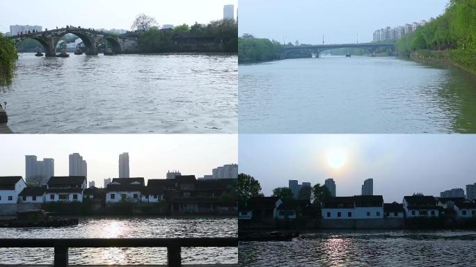 杭州京杭大运河下午拍摄