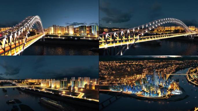 俯瞰重庆夜景视频素材