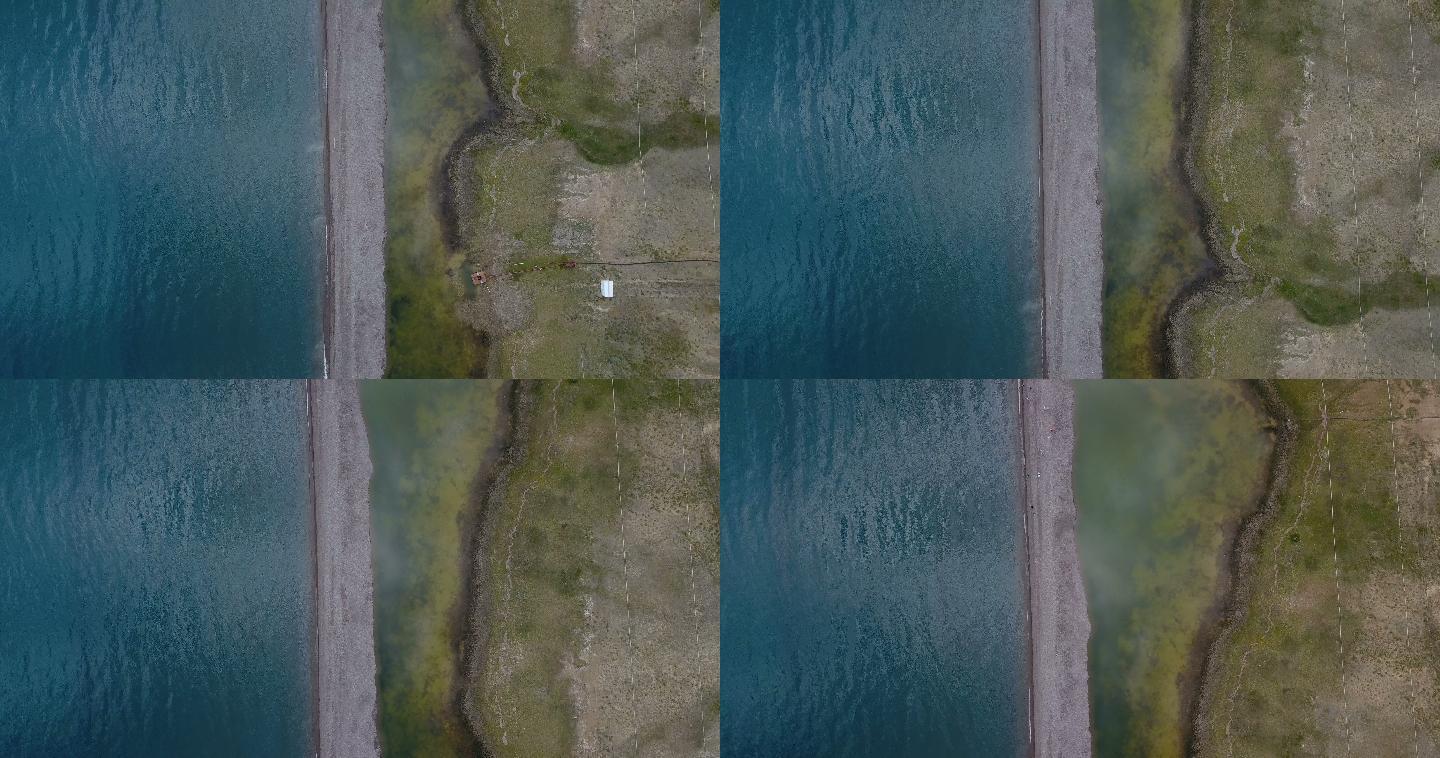 4K俯拍新疆赛里木湖