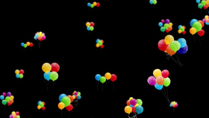 气球带通道动画视频素材