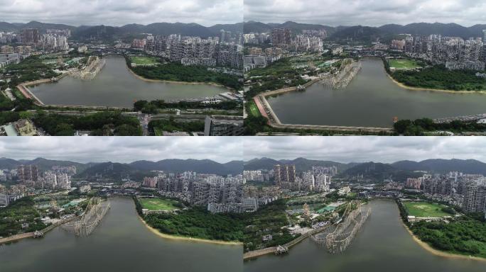 深圳香蜜湖公园航拍4K