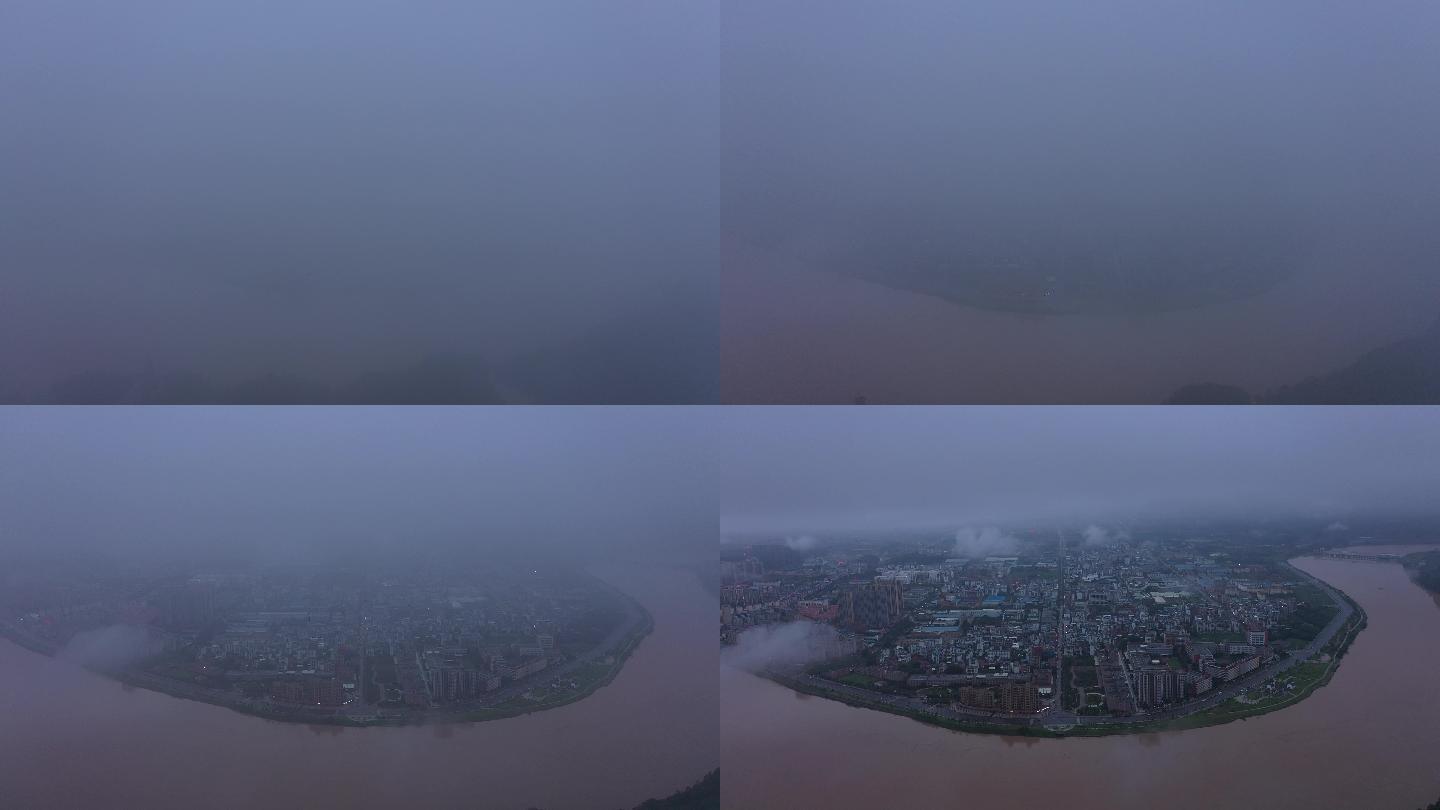 4K长江支流贡河于都河于都新城