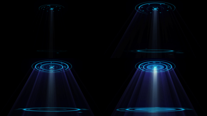 科技空间光线透明背景