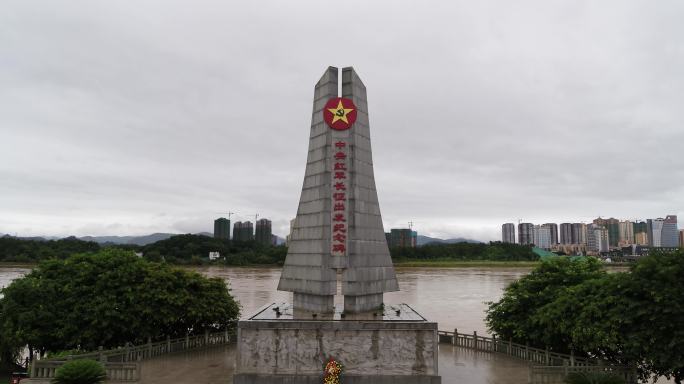 悟2X7中央红军长征出发纪念碑航拍
