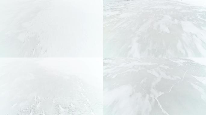 冬季冰河特写航拍4KD-og