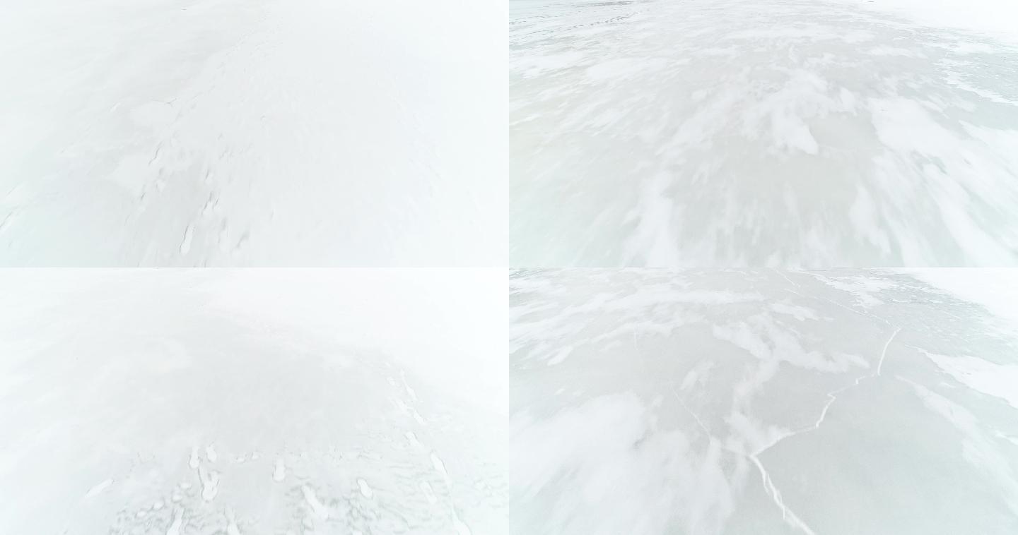 冬季冰河特写航拍4KD-og