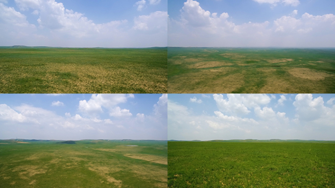 航拍内蒙古大草原