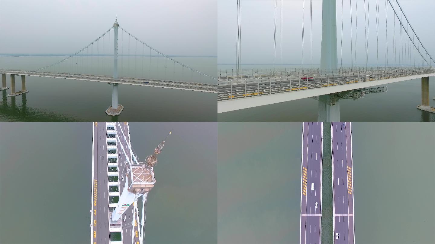 青岛胶州湾跨海大桥航拍4K