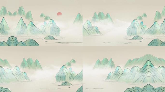 水墨山水-无缝循环