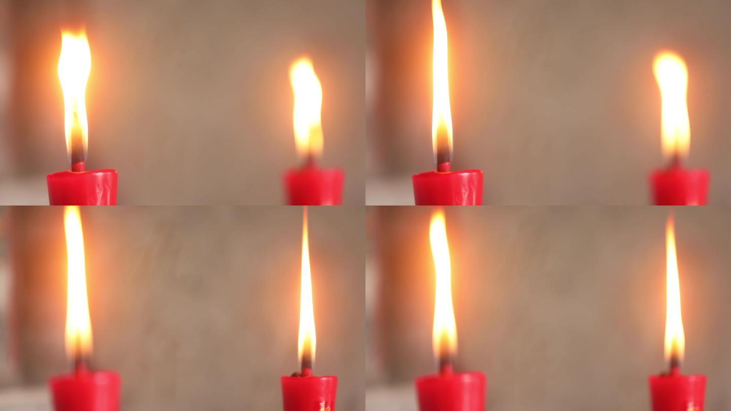 2.红蜡烛火光结婚烛光