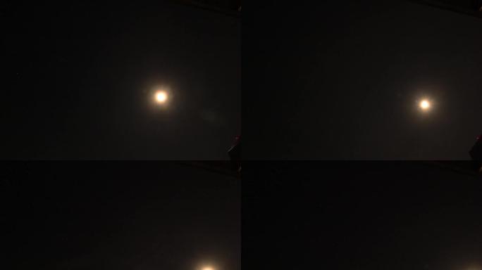 广州夏天的夜晚，4K延时拍摄月亮下山