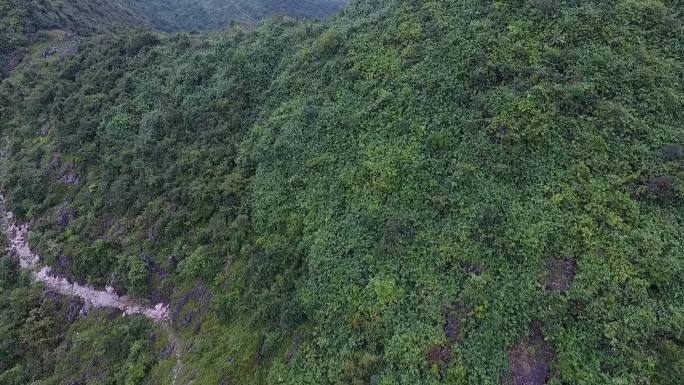 大石山区人民修路走出大山通往外面的世界