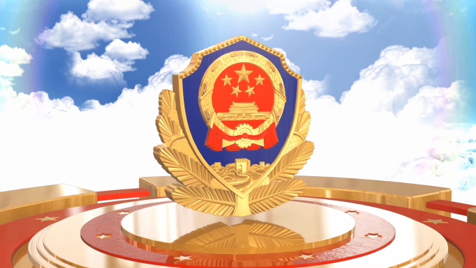 大气公安警察片头会声会影模板