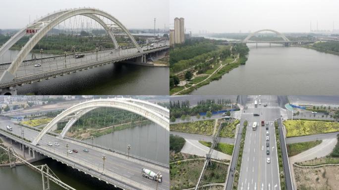 邢台市钢铁路大桥航拍