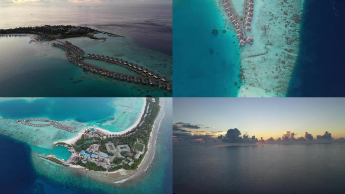航拍马尔代夫群岛