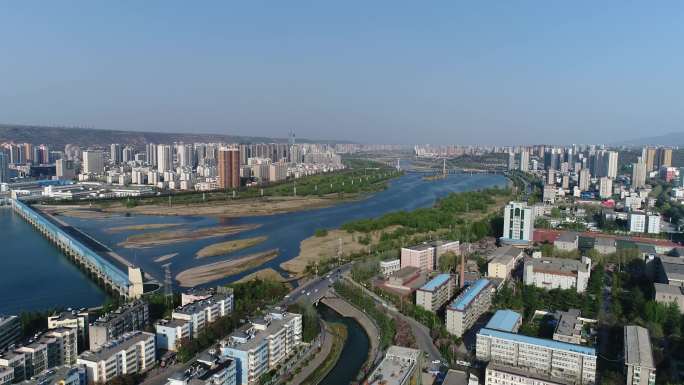 宝鸡城市航拍