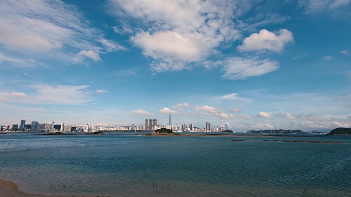 厦门延时视频素材大海天空延时