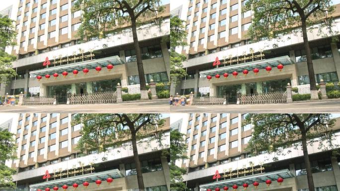 4K实拍，广州沿江路中国人民银行广州分行