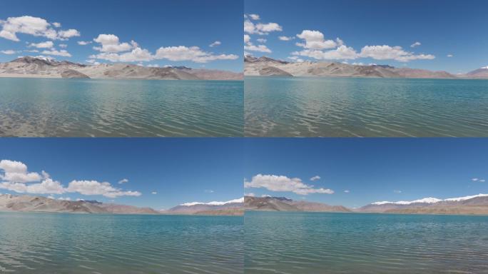 南疆喀什帕米尔雪山下的湖水