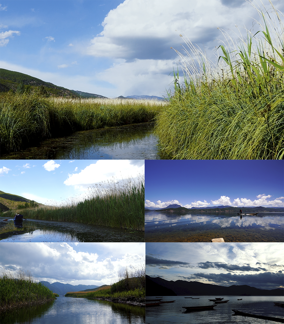 泸沽湖延时，泸沽湖女神湾，泸沽湖草海