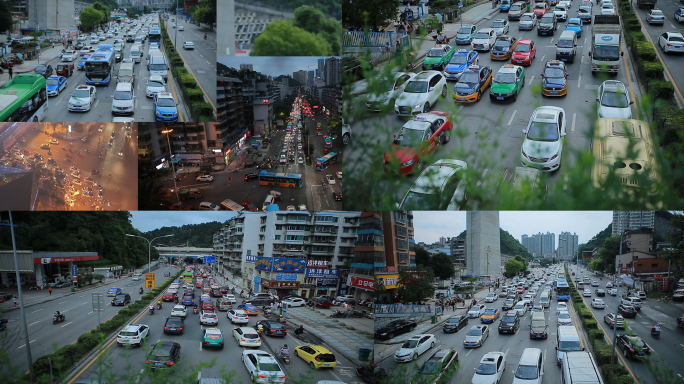 3分钟堵车交通瘫痪道路拥堵车辆缓行