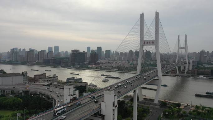 上海南浦大桥4k航拍