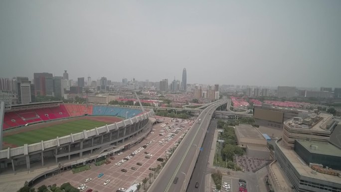 济南省体育中心航拍