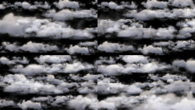流动的透明白云动画-alpha通道