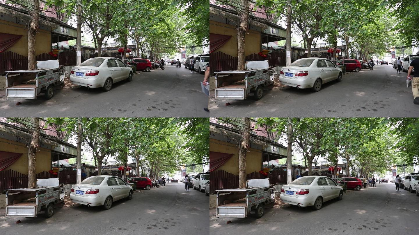 济南岔路街小区人流车流