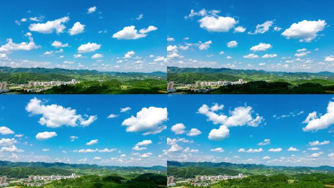 可商用【4K延时】41秒森林蓝天白云