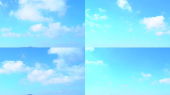 4K蓝天白云超窄画幅-云-蓝天白云延时