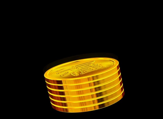 钱金钱硬币黄金一堆硬币