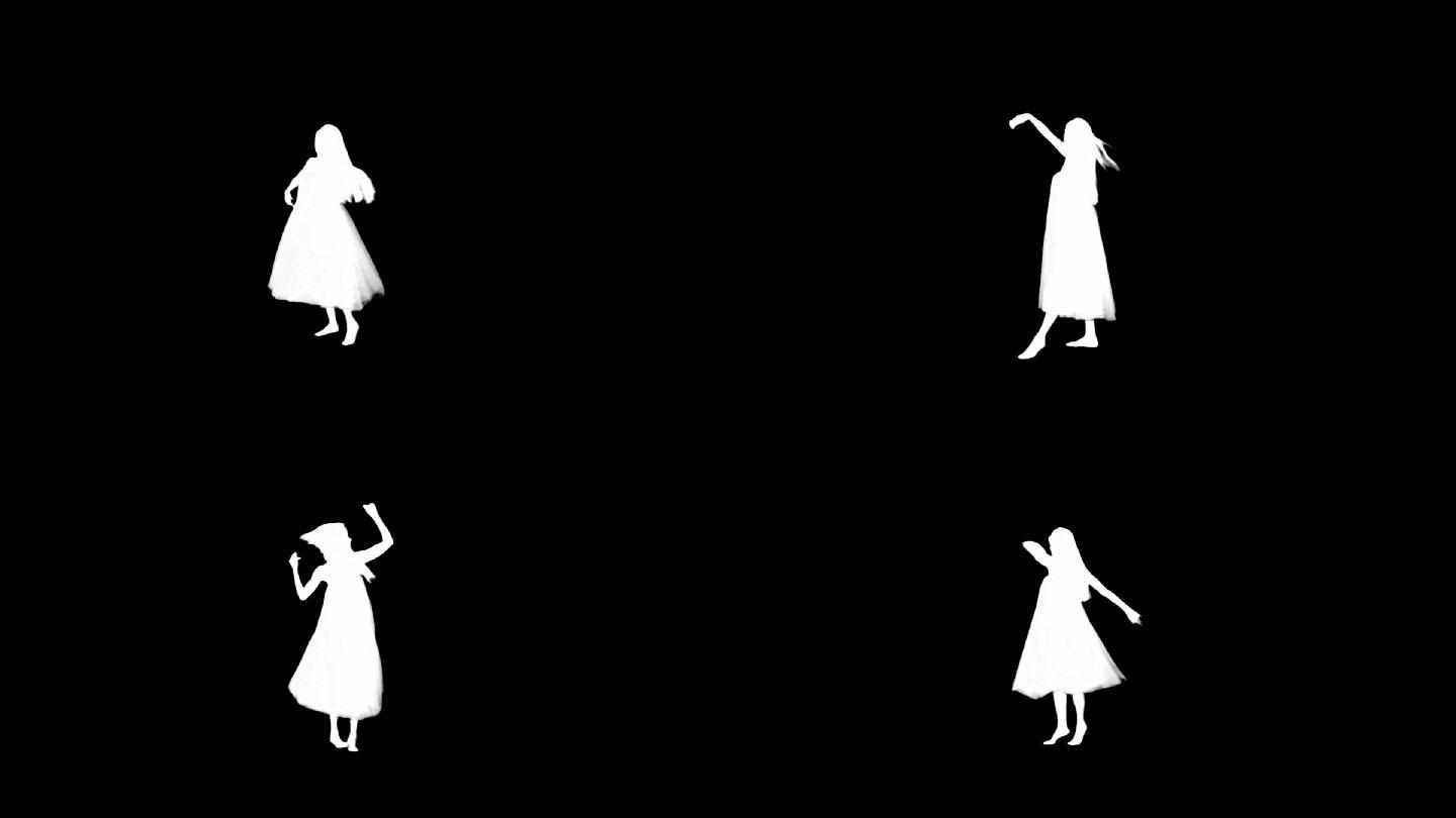 女人在跳舞（透明背景）