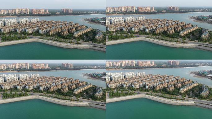 航拍海南省恒大海花岛