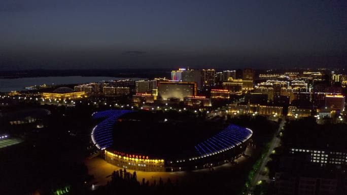 4K乌海市夜景航拍