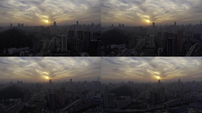 4K武汉城市夜景航拍