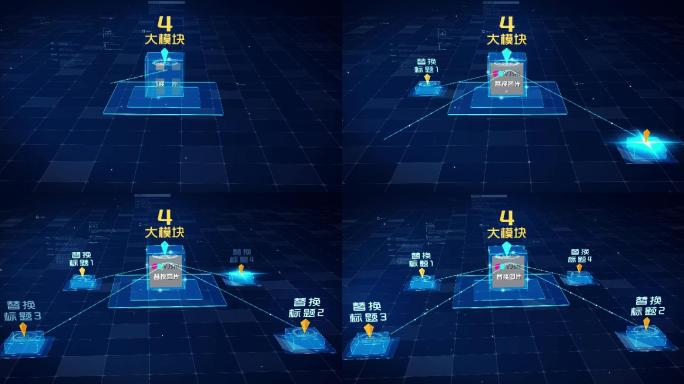 （4项）蓝色科技信息模块