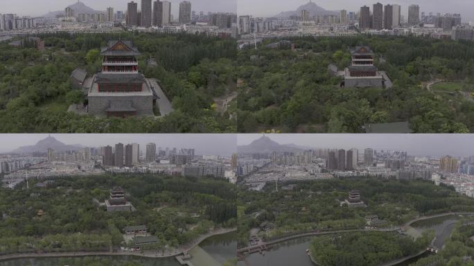 4K乌海市公园航拍2