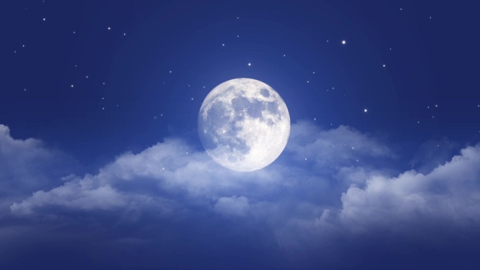 月亮天空夜空中秋云夜晚