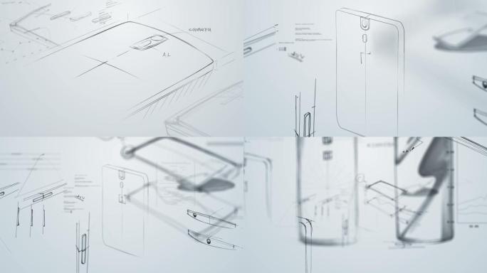 手机设计线稿